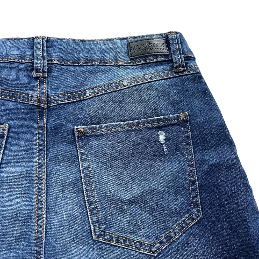 Sound Style Womens 4 26 Med Wash Denim Hope High Rise Vintage Reunion Jean Short - Picture 11 of 14